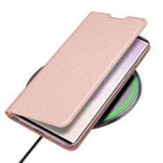 Dux Ducis Skin Pro knížkové kožené pouzdro na Samsung Galaxy Note 20, růžové