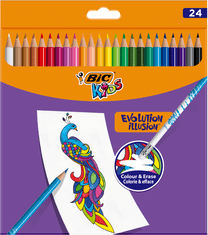 Bic Gumovací pastelky 24ks