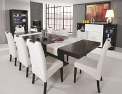 Pyka TV stolek Kacper 2S - wenge / bílý vysoký lesk