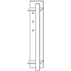 nabbi Věšáková stěna Bristol CP - bílá / dub artisan