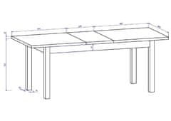 Rozkládací jídelní stůl Anton 160 - dub sonoma