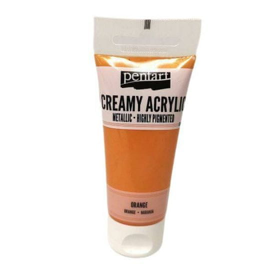 Pentart Akrylová barva 60ml metalická oranžová,