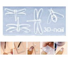 Kraftika Silikonová formička pro modeláž nehtů - nail art, vážka