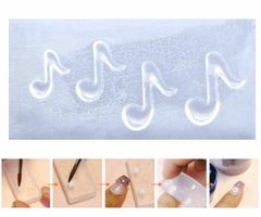 Kraftika Silikonová formička pro modeláž nehtů - nail art, noty