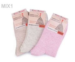 Kraftika 3pár (vel. 35-38) mix barev dámské ponožky bavlněné