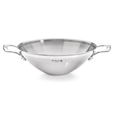 de Buyer WOK pánev , 3743.32, nerezový, průměr 32 cm, dno 10 cm, objem 4 l