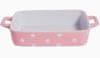 Isabelle Rose Zapékací keramická mísa růžová s puntíky 29 cm
