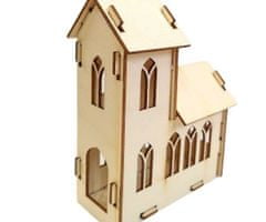 DoCrafts 3d kostel - dřevěná dekorace (1ks), docrafts, dřevěné