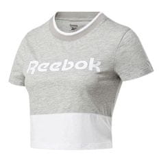 Reebok Dámské triko , TE Linear Logo Crop | GM6578 | šedá | L