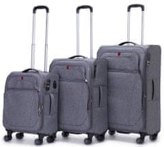 Swiss Sada kufrů Alpine Soft Grey 3-set