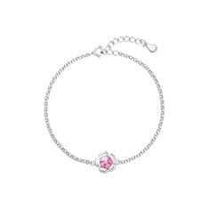 Evolution Group Stříbrný náramek s krystalem Swarovski 33117.3 Rose