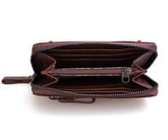 Spikes&Sparrow Černá kožená peněženka na zip SPIKES & SPARROW