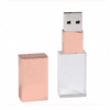 CTRL+C USB KRYSTAL bronzový, kombinace sklo a kov, LED podsvícení, 64 GB, USB 2.0