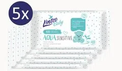 LINTEO Vlhčené ubrousky Baby AQUA Sensitive 5x 48ks