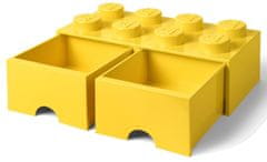 LEGO Úložný box 8 s šuplíky žlutá