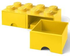 LEGO Úložný box 8 s šuplíky žlutá