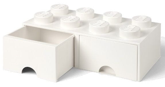 LEGO Úložný box 8 s šuplíky bílá