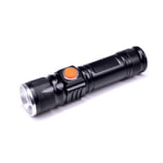 Solight Solight LED nabíjecí kapesní svítilna, 200lm, 3W, zoom, Li-Ion WN31