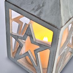 Solight Solight dřevěná lucerna s LED svíčkou, 3x AAA 1V232