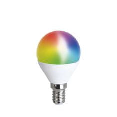 Solight Solight LED SMART WIFI žárovka, miniglobe, 5W, E14, RGB, 400lm WZ432