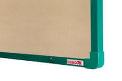 boardOK Textilní nástěnka se zeleným rámem 120 x 090 cm