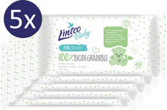 LINTEO Vlhčené ubrousky Baby 100% BIODEGRADABLE 5x 48ks