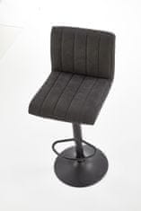 Halmar Barová židle H-89 - tmavě šedá/černá