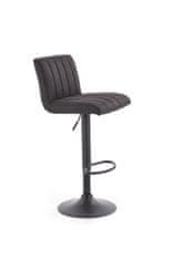 Halmar Barová židle H-89 - tmavě šedá/černá
