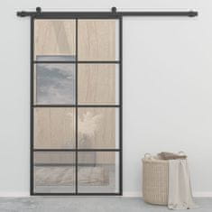 Greatstore Posuvné dveře hliník a ESG sklo s příslušenstvím 102,5 x 205 cm