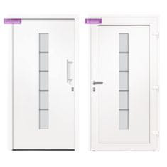 Vidaxl Vchodové dveře hliník a PVC bílé 110 x 210 cm