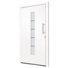 Vidaxl Vchodové dveře hliník a PVC bílé 110 x 210 cm