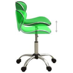 Greatstore Kosmetická stolička zelená umělá kůže