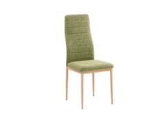 KONDELA Židle, zelená látka / kov, COLETA NOVA