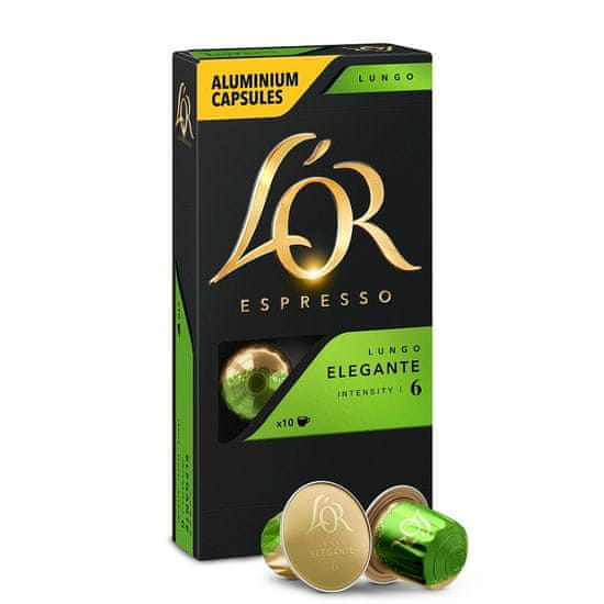 L'Or Espresso Lungo Elegante 10 hliníkových kapslí kompatibilních s kávovary Nespresso®*