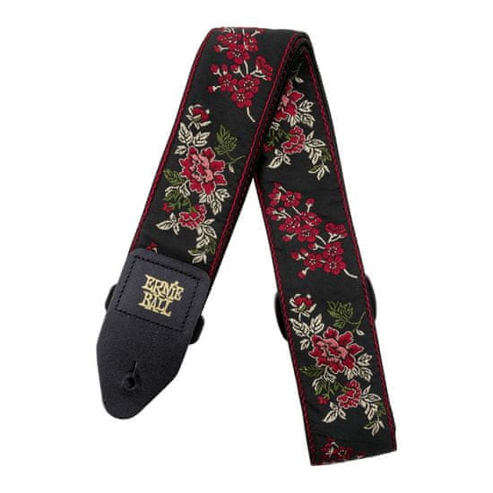 Ernie Ball 4142 Polypro Jacquard Strap - Red Rose - " vyšívaný " kytarový pás - 1ks