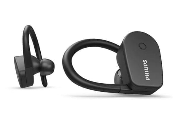 bežične slušalice za uši philips taa5205 bluetooth 5.1 domet 10 m pretvarači od 6 mm izvrstan zvuk pun jakog basa ipx7 vodootporan sportski pogodan za sportaše odvojiva dizajnerska kuka za uši trajnost 5 sati kutija za punjenje za 3 puna mikrofon za upravljanje bez upotrebe ruku