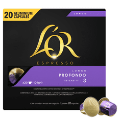 L'Or Espresso Lungo Profondo 20 hliníkových kapslí kompatibilních s kávovary Nespresso®*