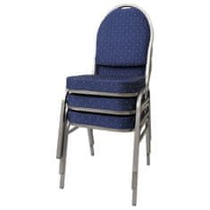 KONDELA Konferenční židle Jeff 3 New - modrá/šedá