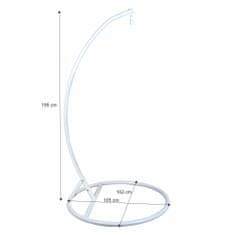 KONDELA Stojan na závěsné houpací křeslo Otan New Typ 2 - bílá
