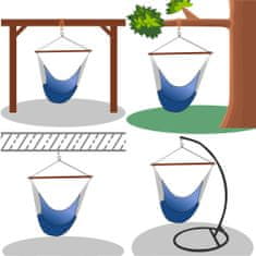 KONDELA Stojan na závěsné houpací křeslo Otan New Typ 2 - bílá