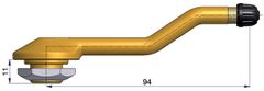 SCHRADER Bezdušový ventil typ Sephie – 2x zahnutý, díra 20,5mm, délka 94mm