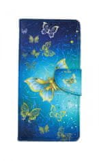 TopQ Pouzdro iPhone SE 2020 knížkové Obloha s motýlky 54688