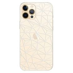 iSaprio Silikonové pouzdro - Abstract Triangles 03 - white pro Apple iPhone 12 Pro