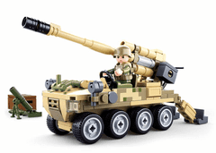 Sluban Army Model Bricks M38-B0751 Mobilní kanón 8x8 s pozemním minometem M38-B0751