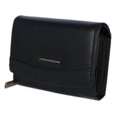 Bellugio Menší praktická dámská kožená peněženka Siska, černá