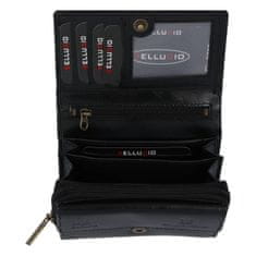 Bellugio Menší praktická dámská kožená peněženka Siska, černá