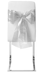 Santex Mašle na svatební židli stříbrná 4ks 45x49cm