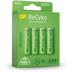 GP dobíjecí baterie AA, 2600mAh, 4ks