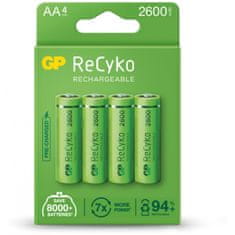 GP dobíjecí baterie AA, 2600mAh, 4ks