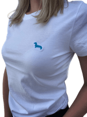Kašmir Dámské triko CLASSIC H2 white/blue - L